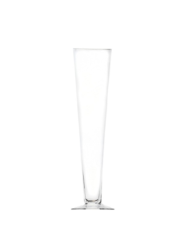 Clear Glass Flute Vase 24"H