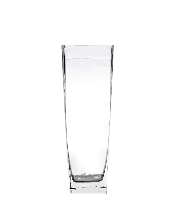 Tapered Clear Glass Vase 14"H