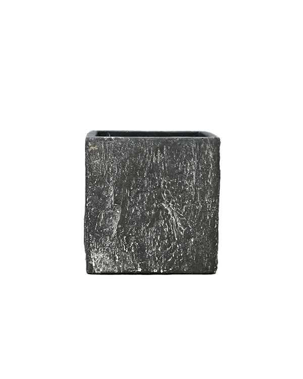 Slate Square Cement Container Dark Grey 4.5" 4.75"