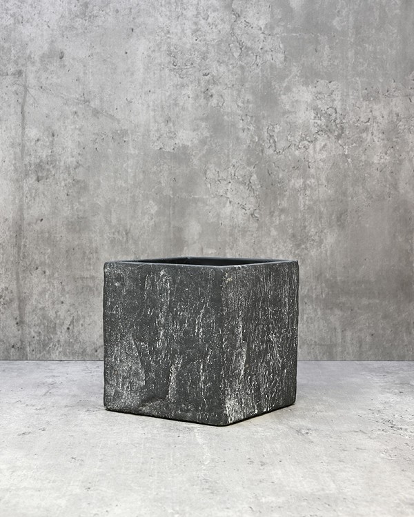 Slate Square Cement Container Dark Grey 4.5" 4.75"