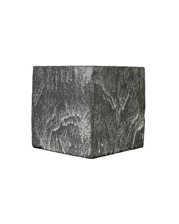 Slate Square Cement Container Dark Grey 7"