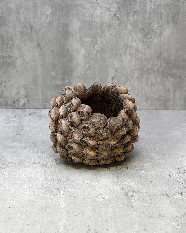Pinecone Cement Planter 5"