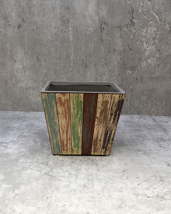Ceramic Taper Multicoloured Container 5" x 7"