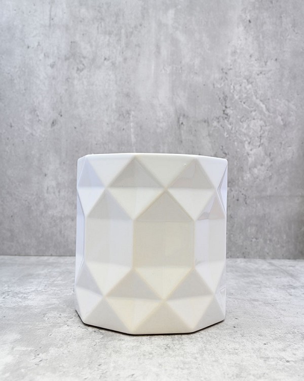 Diamond Pattern Planter 5.5"H