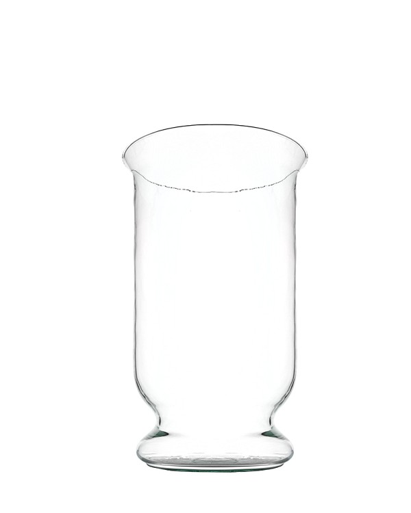Clear Glass Hurricane Vase 13.5"H