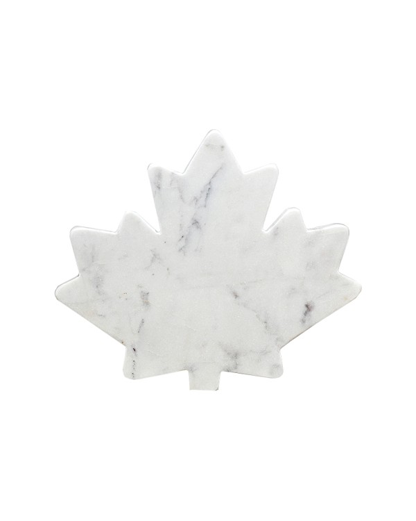 Marble Maple Leaf Cheese Serving Board 10" x 8"