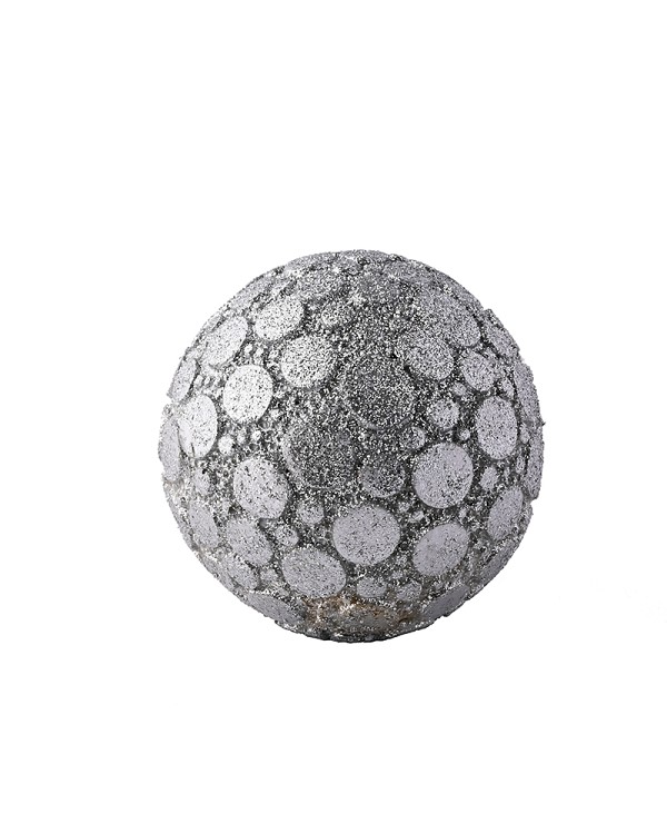 Silver Round Rock Textured Ball