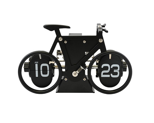 Retro Bicycle Flip Motion Clock 8" x 3.5" x 5"