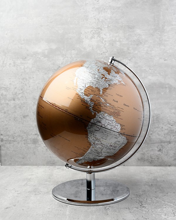World Globe - Gold 12"H