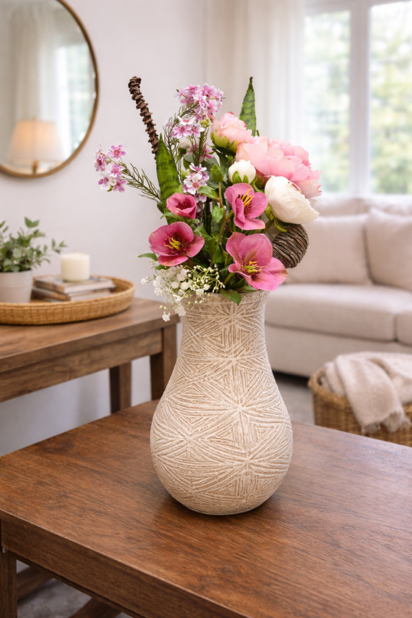 Floral elegance on a rustic table