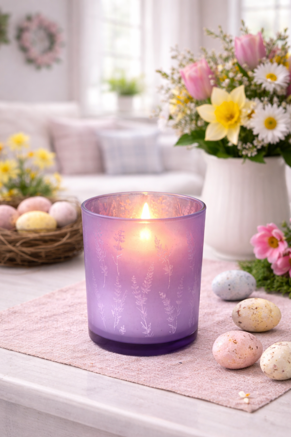 Spring elegance with lavender candlelight