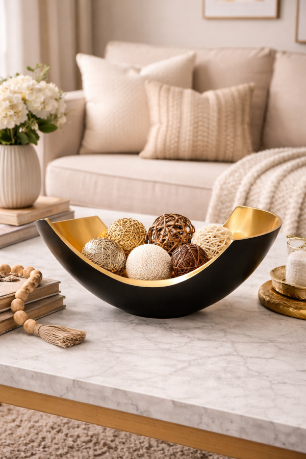 Elegant living room decor details