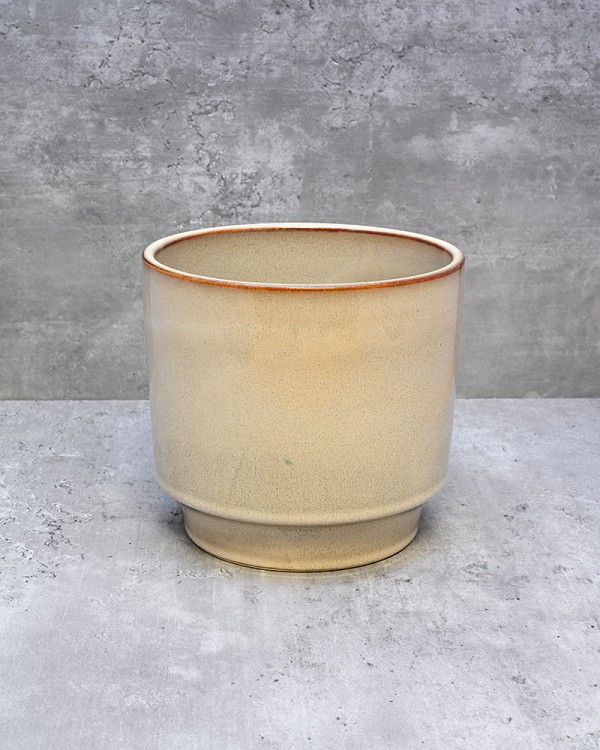 Beige Stepped Planter - Medium 6"H