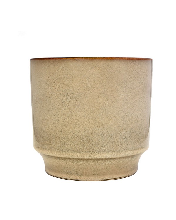 Beige Stepped Planter - Medium 6"H