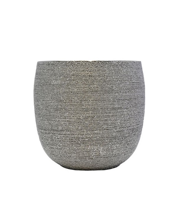 Silver Spun Textured 7"H