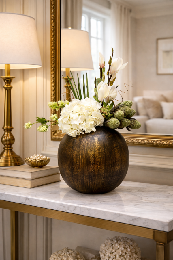 Élégance florale sur table en marbre