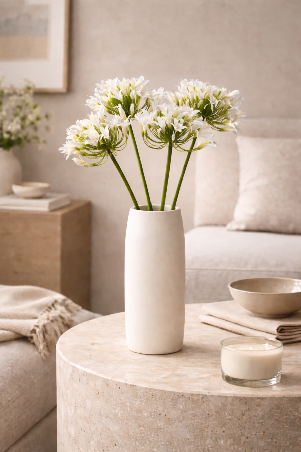 Elegant floral arrangement on a coffee table