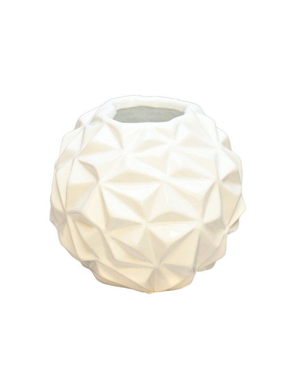 Crumple Ball Vase - Small 5.5"H