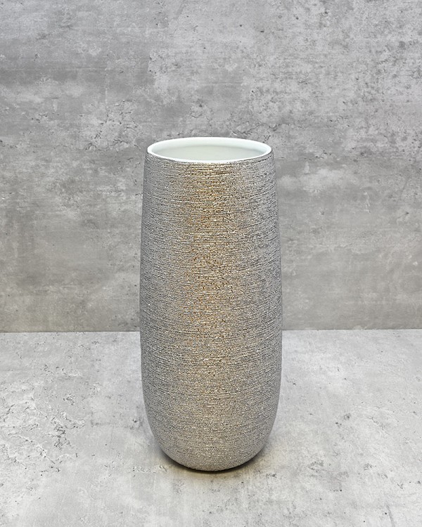 Silver Spun Textured 11"H