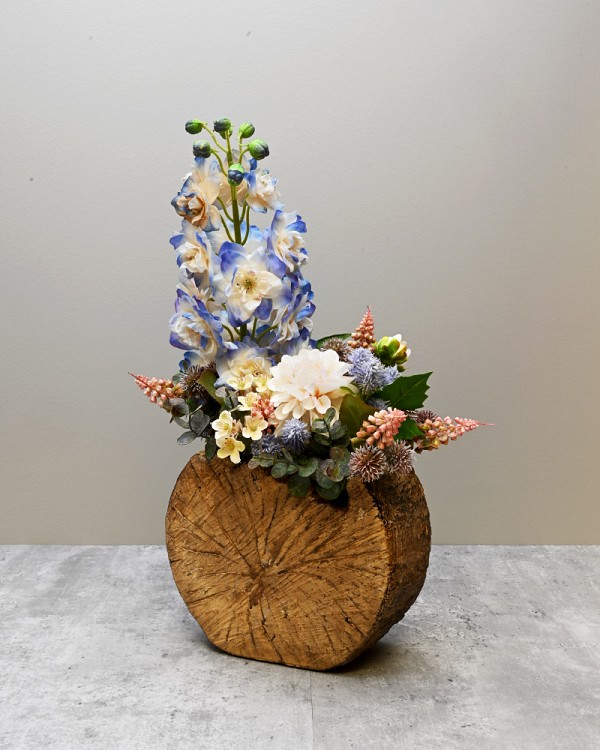 Ceramic Wood Trunk Vase 8" Brown