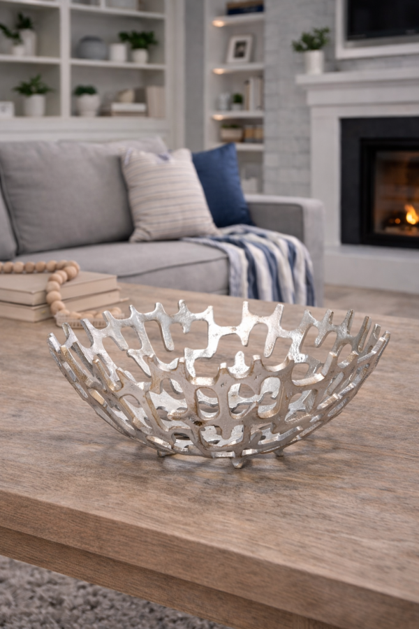 Moderne salle de séjour avec bols décoratif