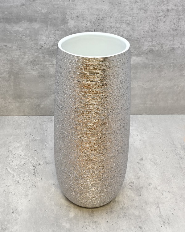 Silver Spun Textured 14.5"H