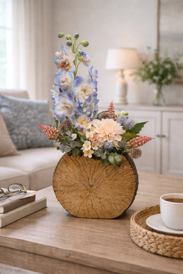 Rustic floral elegance in daylight