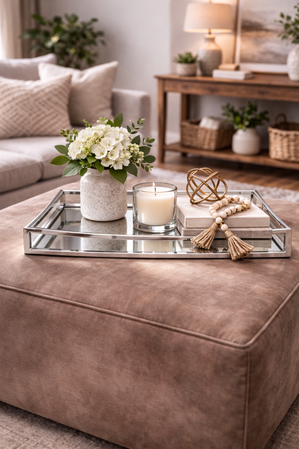 Chic neutral decor with natural light