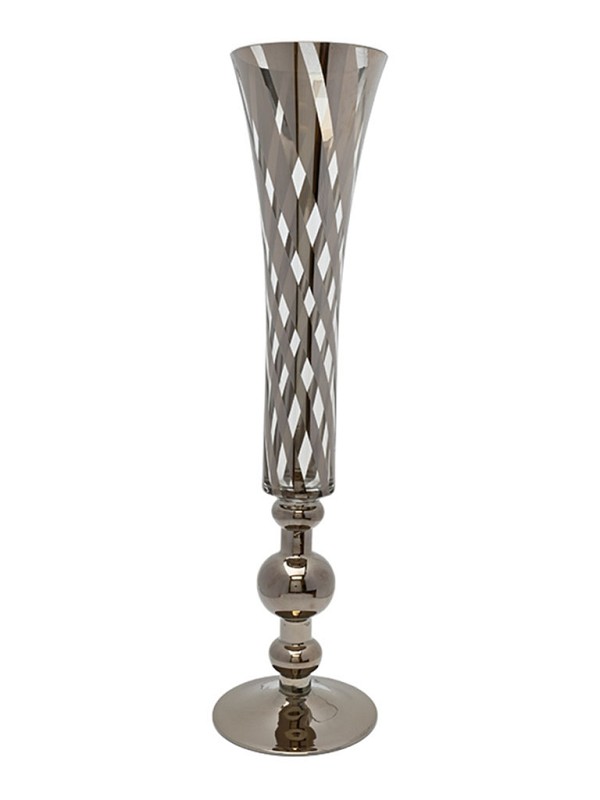 Clear Glass with Silver Stripe - Pedestal Base 24"H