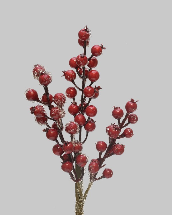 Iced Berry Branch 14" Red