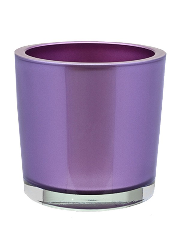 Metallic Purple Glass Vase 4.75"H