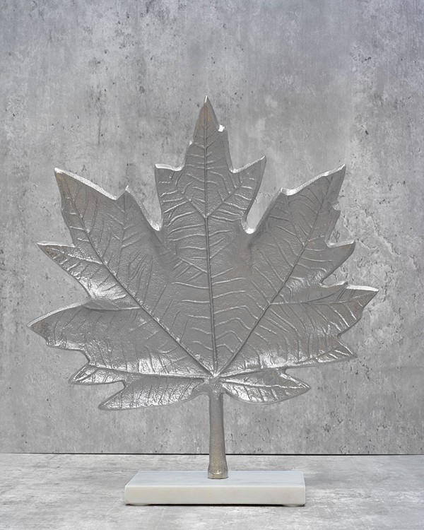 Maple Leaf Decorative Sculpture 14.5"H