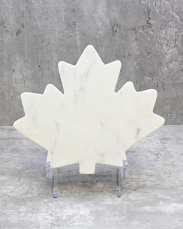 Maple Leaf Marble Cheese Board 9.5"L