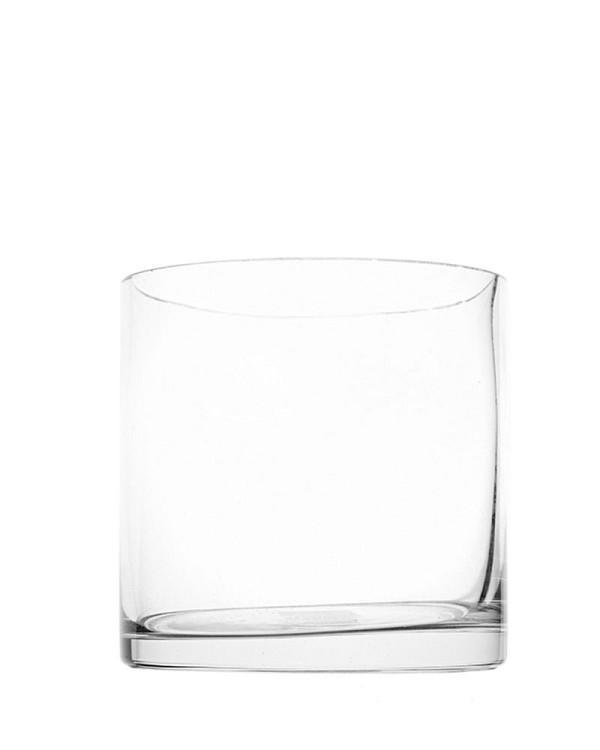 Cylinder Clear Glass Vase 4"H