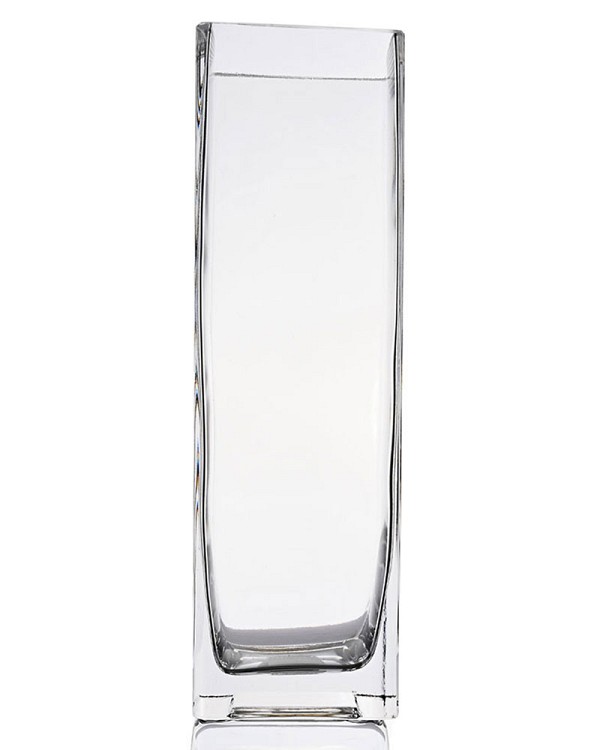 Square Clear Glass Vase 7"H (2.5"x2.5")