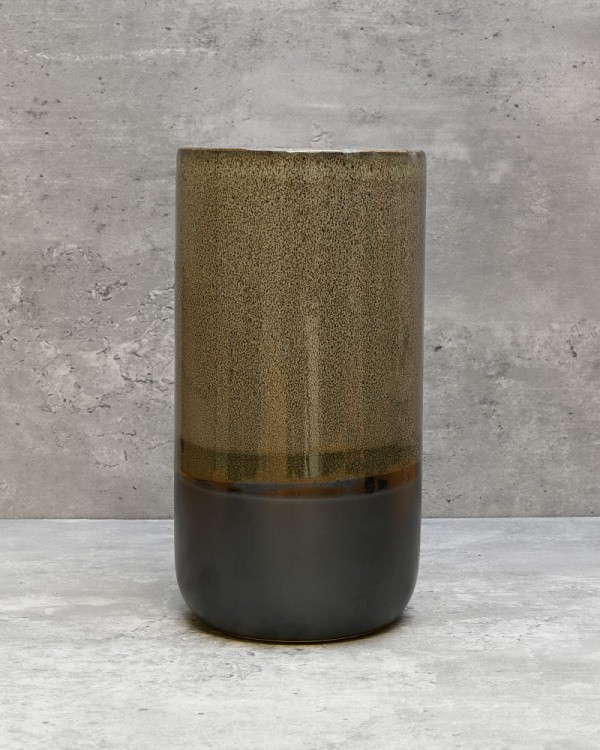Two Tone Glaze Container 11.75"H