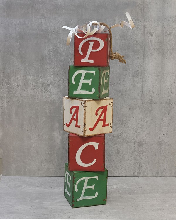 Christmas "PEACE" Block Display 21"H