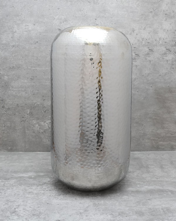 Fine Hammered Bullet Vase 16"H