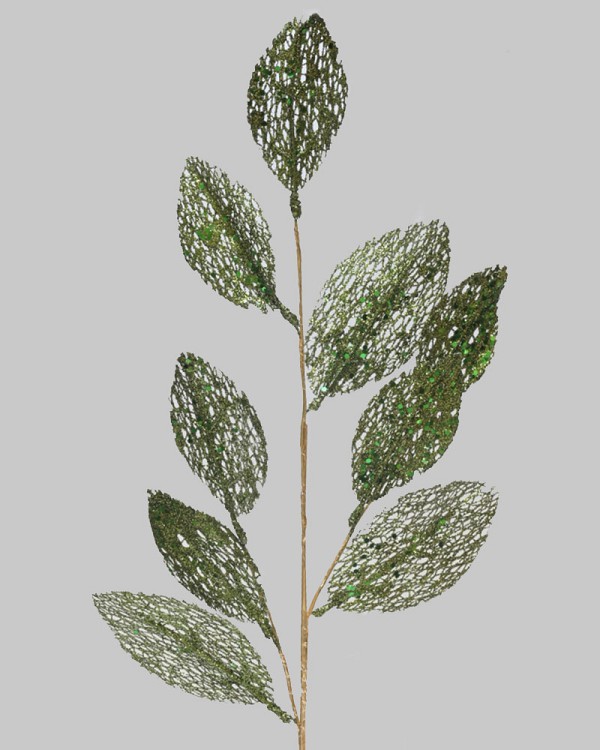 Magnolia Spray 28"Green Glitter