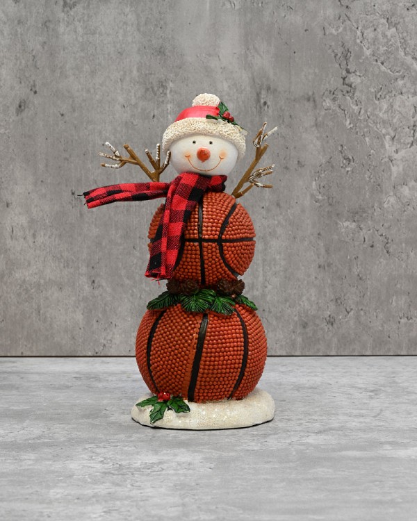 Basketball Snowman 9"H