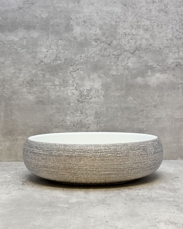 Silver Spun Textured - Bowl 10"D