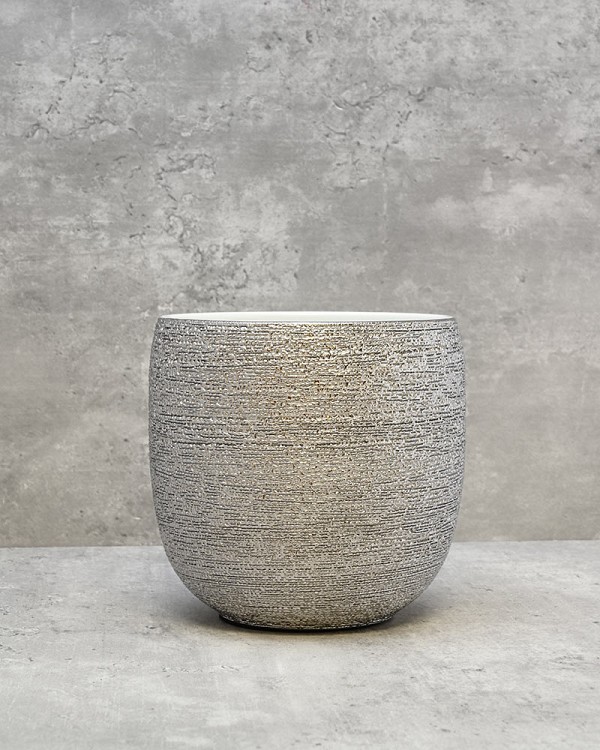 Silver Spun Textured 5.25"H