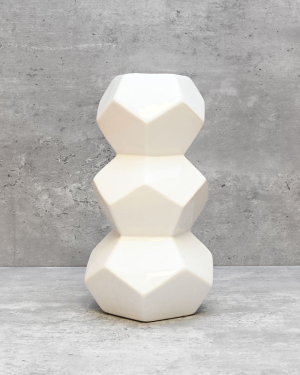 Orion Stacked Ceramic Vase 9.5"H