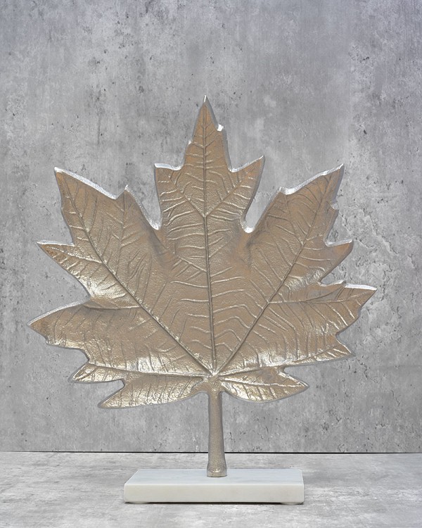 Maple Leaf Aluminum Decorative Sculpture 14.5"H