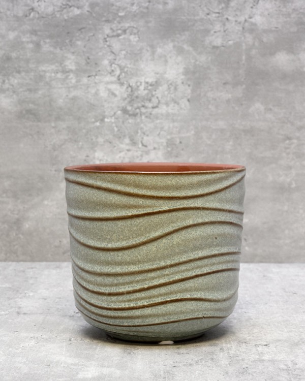 Wave Textured Planter 4"H