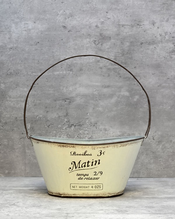 Oval 'Matin' Basket - Cream 12"H