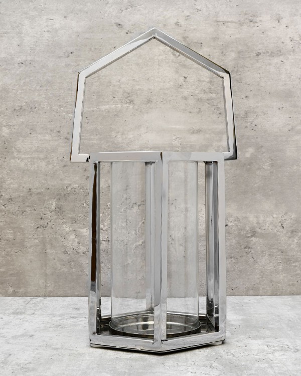 Hexagonal Hurricane Lantern 14"H