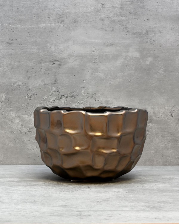 Modern Bowl Antique Brown 8"D