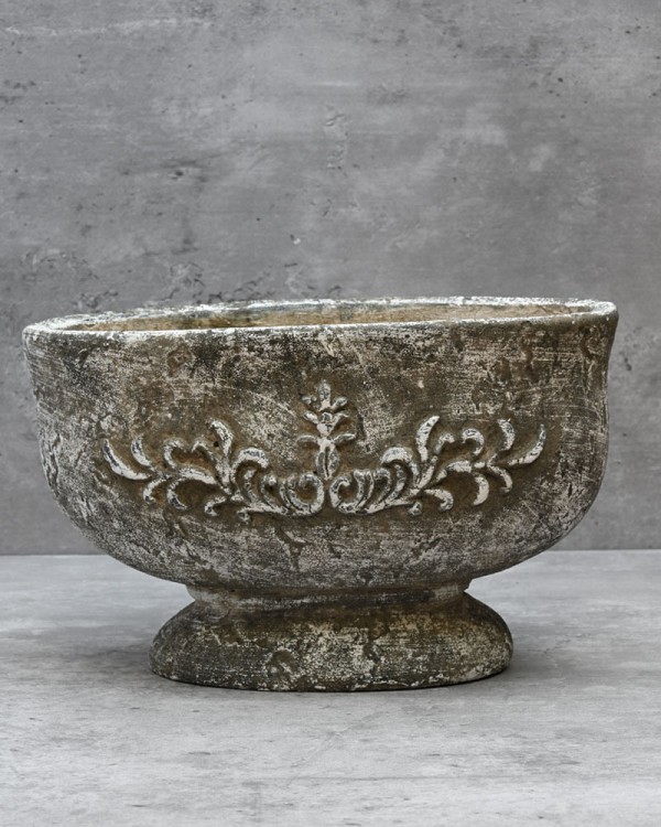 Oval Pedestal Planter 10"L