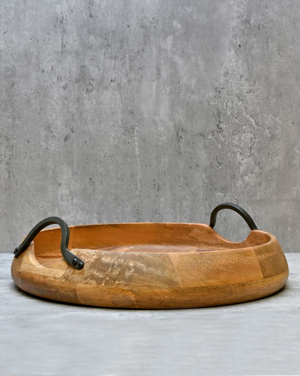 Mango Wood Accent Tray 13"D